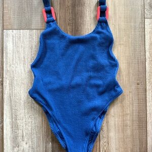 Aerie One Piece Swim in Vibrant Blue with Sleek Design